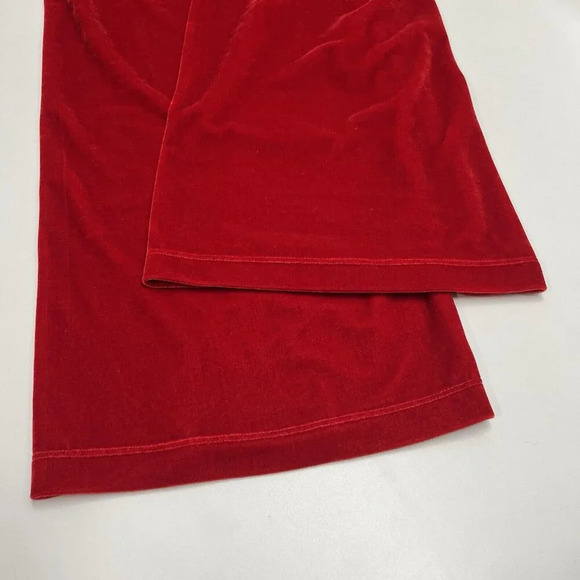 PajamaGram Velour Long Sleeve Pajamas Set Womens‎ M Red Christmas Holiday - Picture 11 of 16